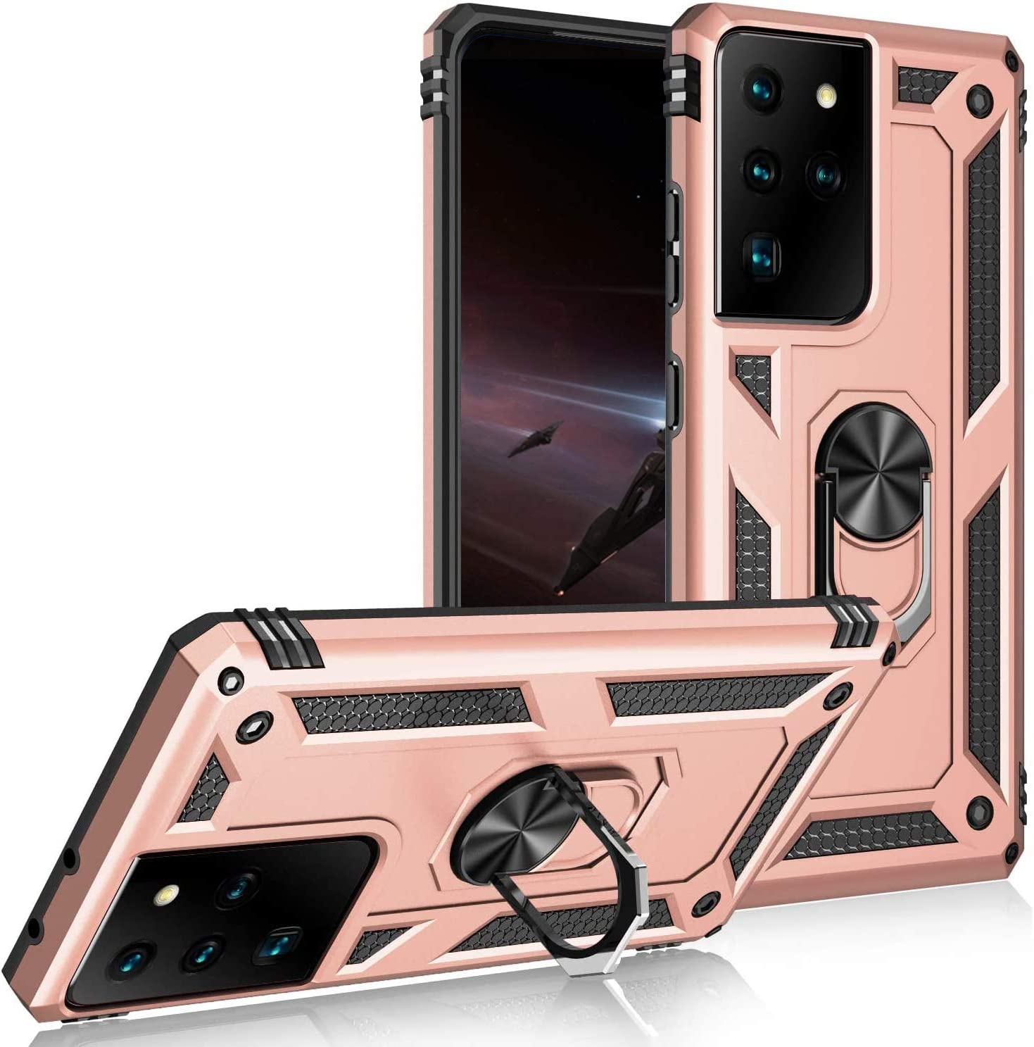 Coque hybride avec anneau pour Samsung Galaxy S21 Ultra Coque hybride avec anneau pour Samsung Galaxy S21 Ultra